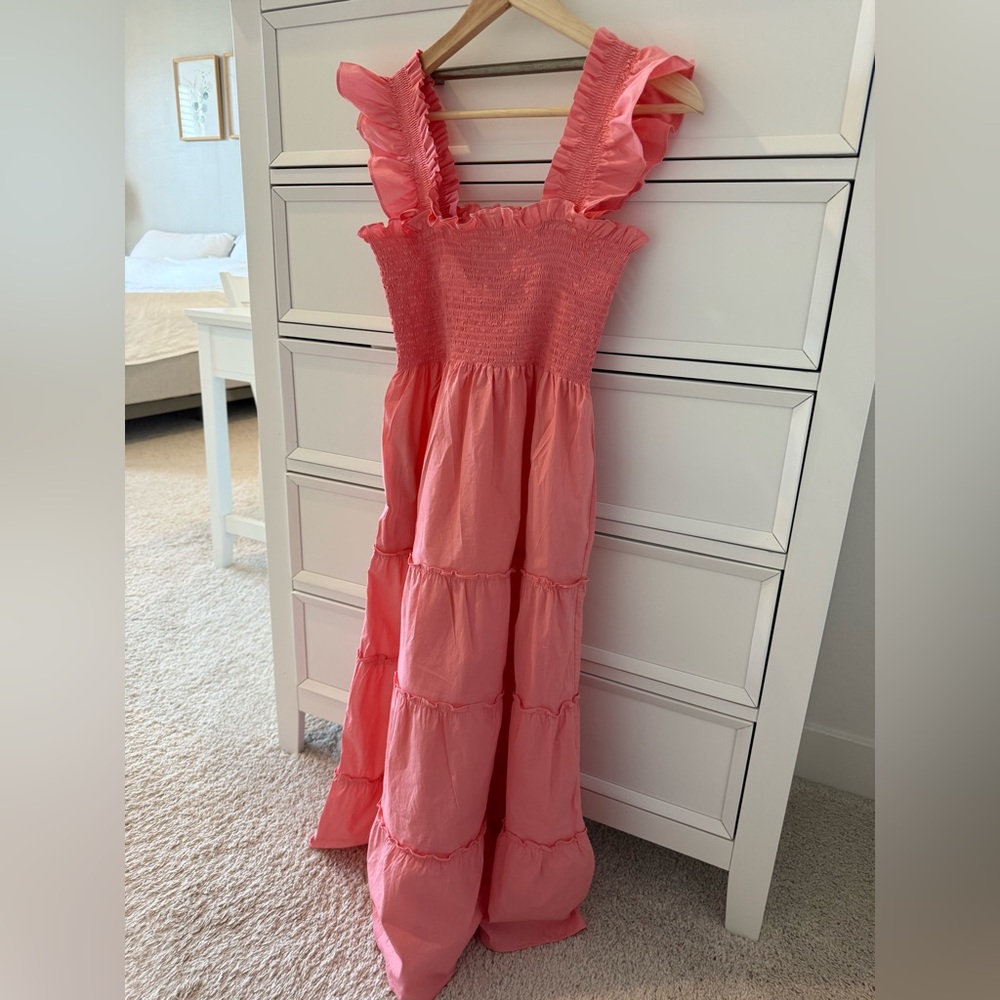 Hill House Nap Dress poplin limited edition coral size S